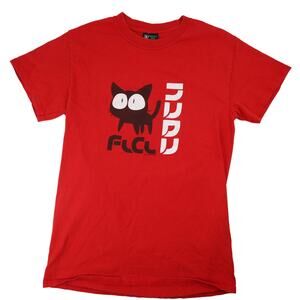 Vintage 1999 FLCL Fooly Cooly Broccoli Anime Black Cat Graphic T Shirt